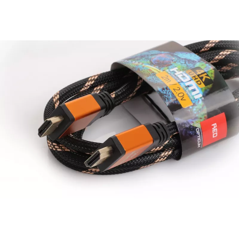 HDMI-HDMI laidas Opticum RED 4K UHD - 0,5 m (v2.0)