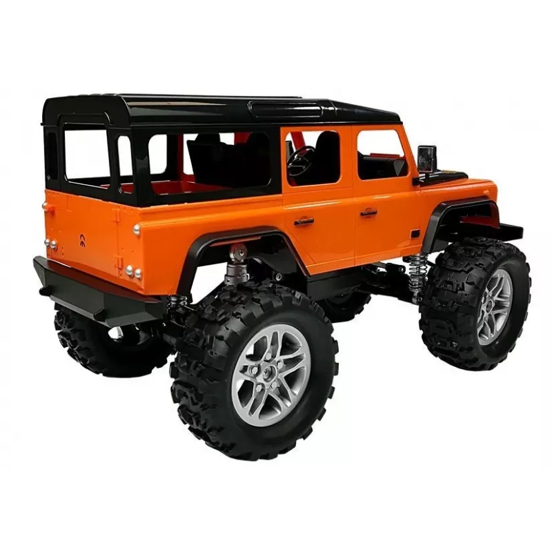 Double E nuotoliniu valdymu automobilis Land Rover Defender R/C oranžinis 1:14