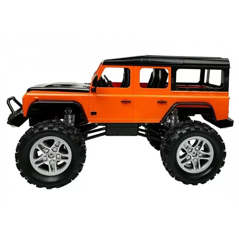 Double E nuotoliniu valdymu automobilis Land Rover Defender R/C oranžinis 1:14