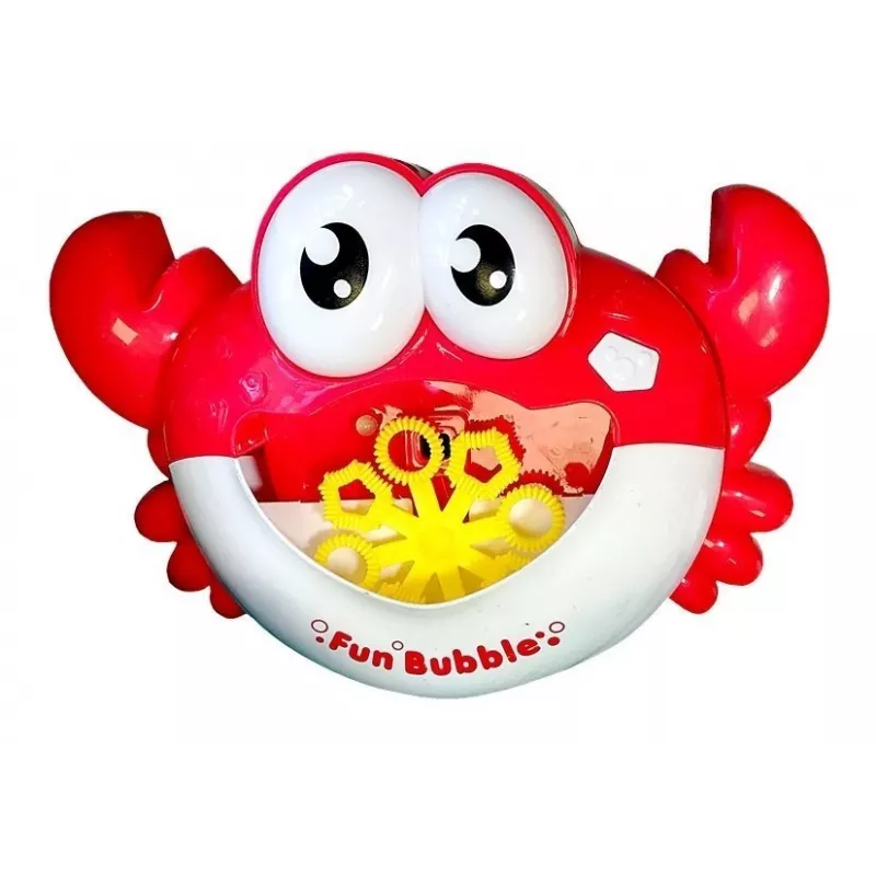 LEAN TOYS Bubble Making Machine Blower Solution Bubbles Maker Automatic Machine Crab Red