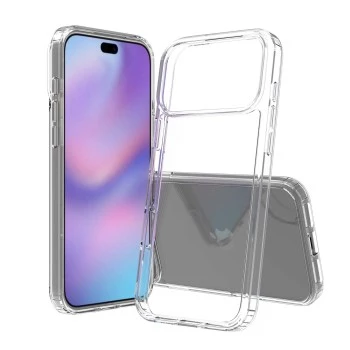 SCREENOR Bumper Case, skirta Apple iPhone 17 Pro Max, permatoma skaidri TPU, smūgius sugerianti, nuo pageltimo apsauganti, plonas profilis