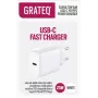 GRATEQ SAANA GaN USB-C 25W PD/PPS sieninis įkroviklis baltas