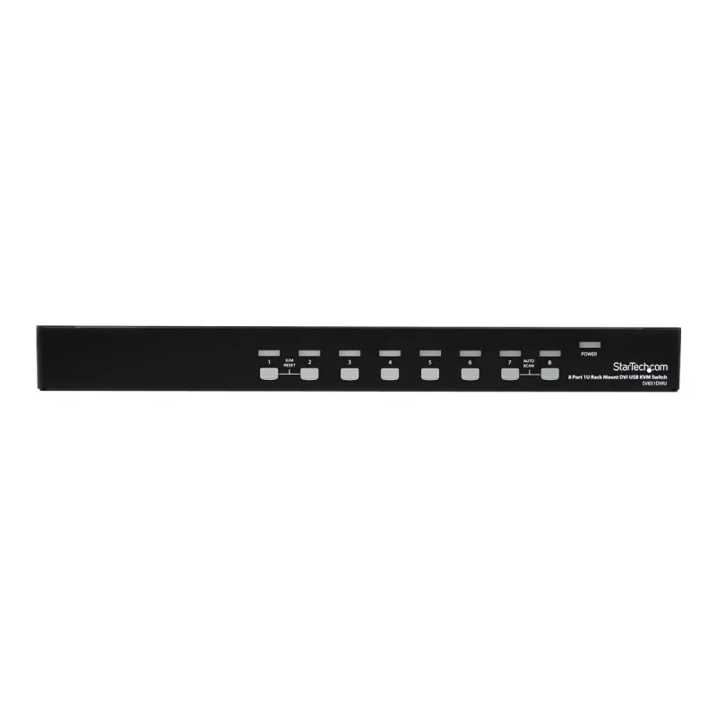 StarTech.com 8 Port 1U DVI USB KVM Switch - 8-Way DVI-I / USB-B Switch for Rack Mounting