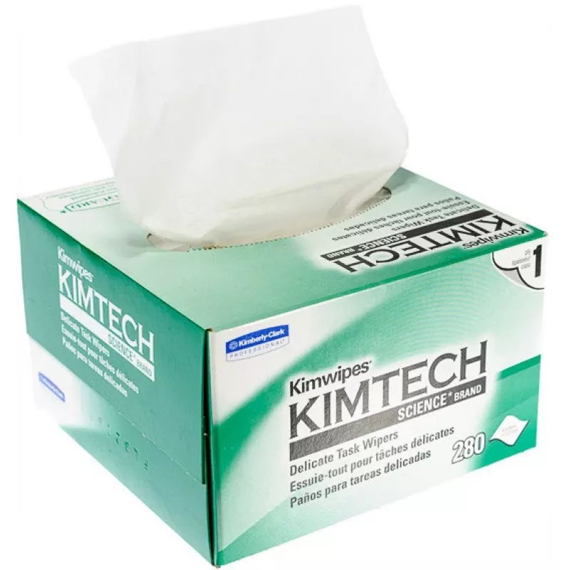 KIMBERLY-CLARK KIMTECH SCIENCE Delicate Task Wipers, 280 servetėlių dėžutėje, baltos, 1 sluoksnio, mažai pūkelių, pop-up dėžutė