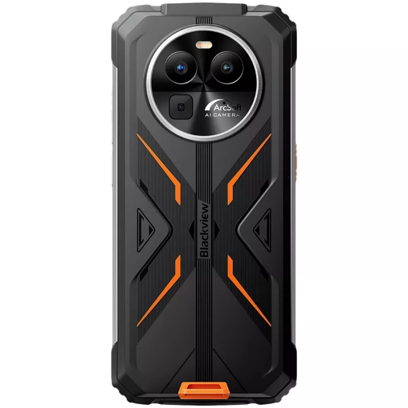 Blackview BV8100 Neardūžtantis išmanusis telefonas 6.5 inch FHD+ 120Hz, 8/256GB, 50MP+13MP+VGA, 8800mAh 45W, IP68/IP69K, MIL-STD-810H, Android 14, Oranžinis