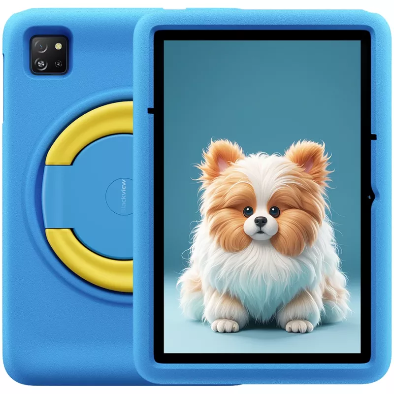 Blackview Tab A6 Kids Planšetinis kompiuteris, 10,1 colio HD+ IPS, 4GB RAM, 128GB atminties, Android 14, vandenyno mėlyna