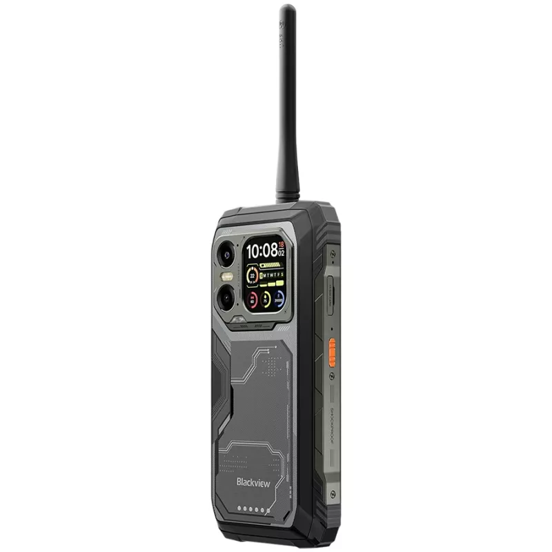 Blackview XPLORE 1 Walkie-talkie 22km 5G neardūžtantis telefonas 6,78 col. FHD 2460x1080 120Hz+2,01 col. 296x240 12+256GB MTK Dimensity 7050 aštuonių branduolių 2,4 GHz Kam 50+64MP+20MP naktinis matymas 20000mAh NFC Gorilla Glass 5 Android 15 MIL-STD juod