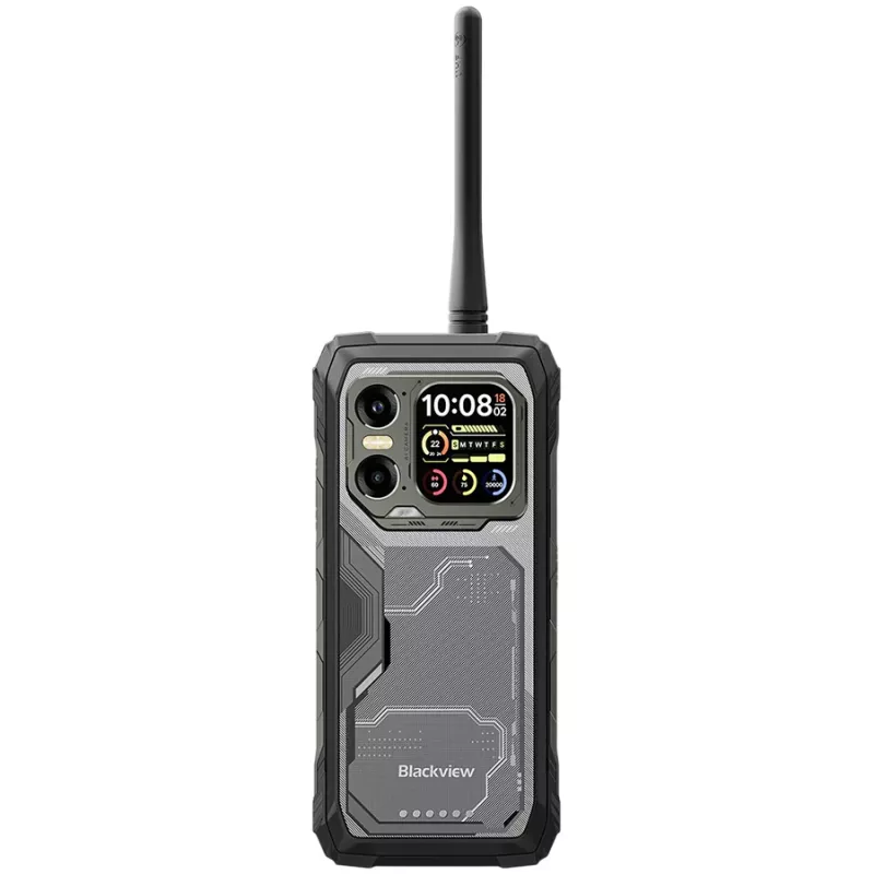 Blackview XPLORE 1 Walkie-talkie 22km 5G neardūžtantis telefonas 6,78 col. FHD 2460x1080 120Hz+2,01 col. 296x240 12+256GB MTK Dimensity 7050 aštuonių branduolių 2,4 GHz Kam 50+64MP+20MP naktinis matymas 20000mAh NFC Gorilla Glass 5 Android 15 MIL-STD juod