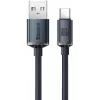 Baseus Crystal Shine USB-A į USB-C laidas 1,2m 100W 6A QC 3.0 Pintas nailonas Juodas