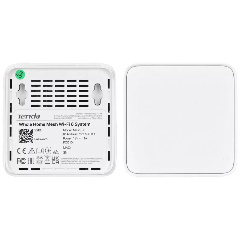 Tenda EX3 (2-Pack) Dual-Band Wi-Fi 6 Mesh System AX1500 White