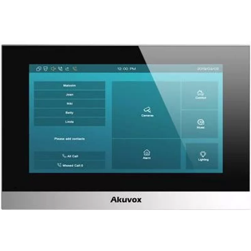 Akuvox C313W Silver 7 colių jutiklinio ekrano vaizdo durų telefono monitorius