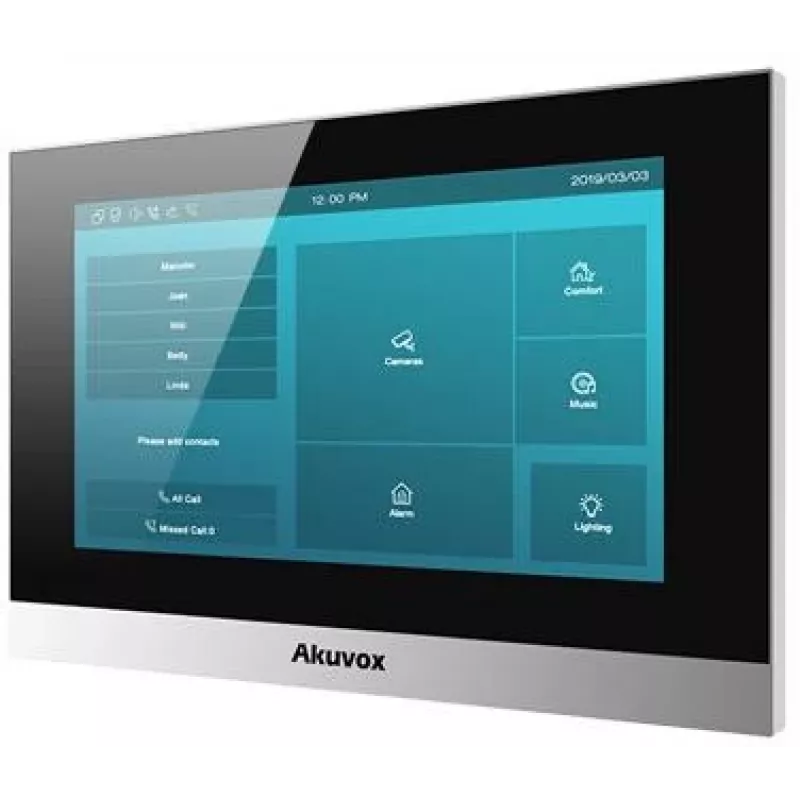 Akuvox C313W Silver 7 colių jutiklinio ekrano vaizdo durų telefono monitorius