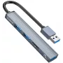 ORICO USB 3.0 4-Port USB-A Hub, 5Gbps, Juoda