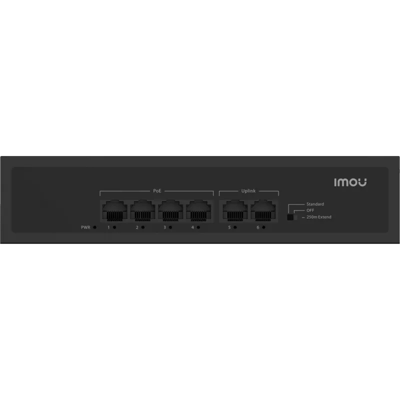 Imou SF106P 6-Port PoE+ Switch (4x PoE, 2x Uplink, 60W Budget)