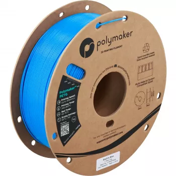 Polymaker PETG 3D spausdintuvo kaitinamoji medžiaga, 1,75 mm, 1 kg, Electric Blue (PB05012)