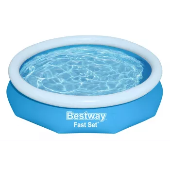 Bestway 57458 Fast Set Inflatable Ring Pool 305 x 66 cm Round Garden Pool with Filter Pump