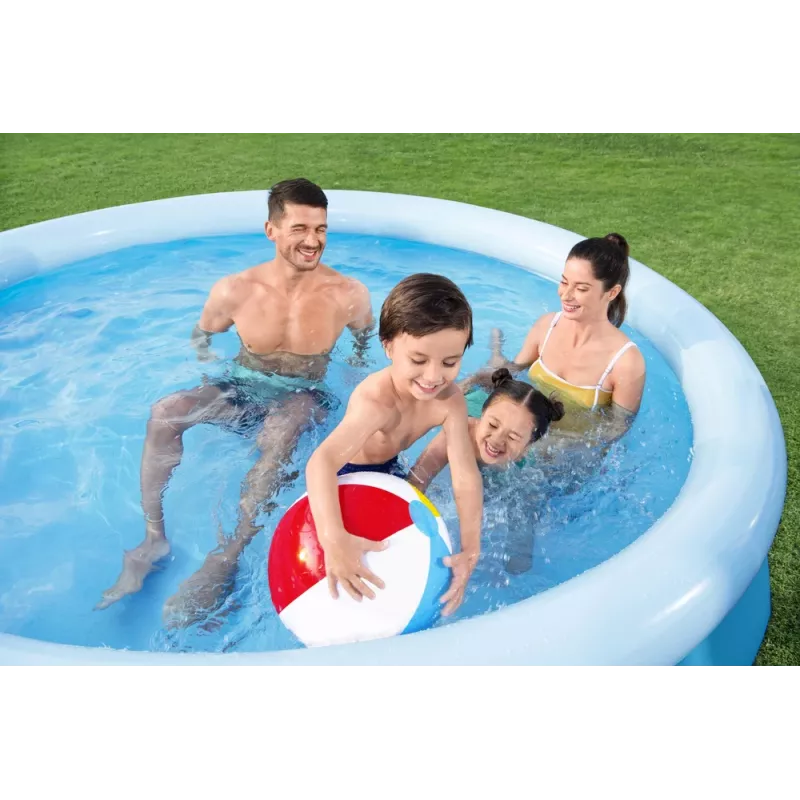 Bestway 57458 Fast Set Inflatable Ring Pool 305 x 66 cm Round Garden Pool with Filter Pump