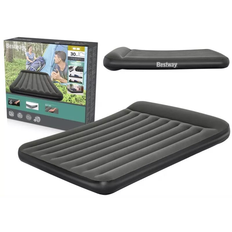 Bestway Inflatable Mattress 203 x 152 x 30 cm Queen Size with Built-in Pump