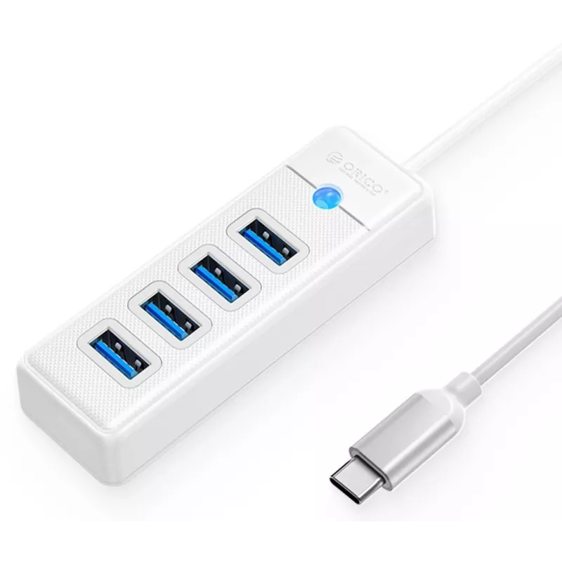 ORICO PW4U-C3-015-WH-EP USB-C Hub 4x USB-A 3.2 Gen 1 White