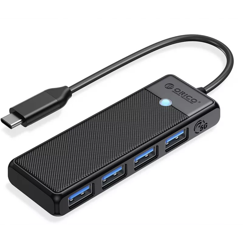 ORICO USB-C Hub 4-Port USB-A 3.0 5Gbps Black