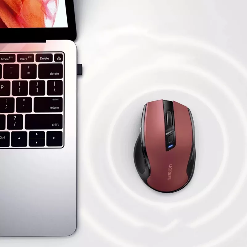 UGREEN MU006 Wireless Optical Mouse 2.4GHz / Bluetooth 5.0 4000 DPI - Red