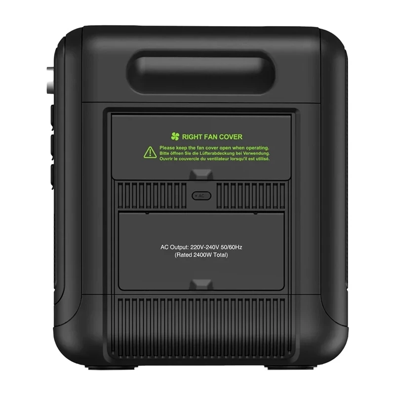 FOSSIBOT F2400 2400W įkrovimo stotis, juoda