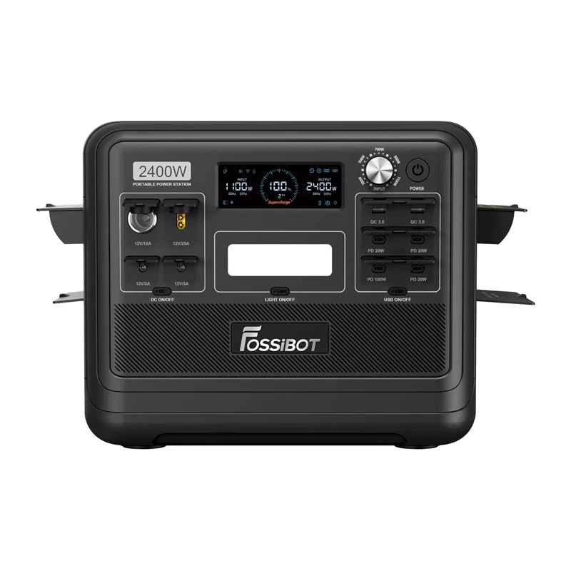 FOSSIBOT F2400 2400W įkrovimo stotis, juoda