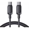 Joyroom USB-C į USB-C greitojo įkrovimo laidas S-CC100A141B 120cm 60W 5A juodas