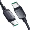 Joyroom USB-C į USB-C greitojo įkrovimo laidas S-CC100A141B 120cm 60W 5A juodas