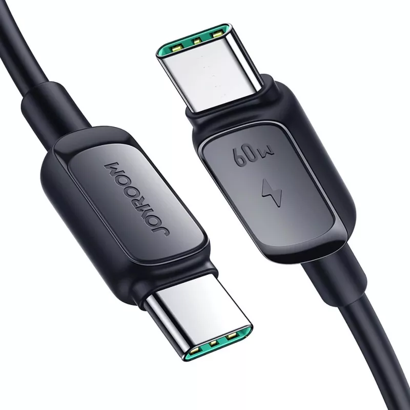 Joyroom USB-C į USB-C greitojo įkrovimo laidas S-CC100A141B 120cm 60W 5A juodas