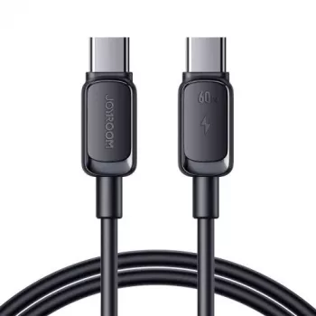 Joyroom USB-C į USB-C greitojo įkrovimo laidas S-CC100A141B 120cm 60W 5A juodas
