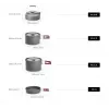 FIREMAPLE Cookware Set FMC-209 - 9 dalių stovyklavimo indų rinkinys su nepridegančia keptuve, puodais, dubenėliais ir tinkliniu krepšiu