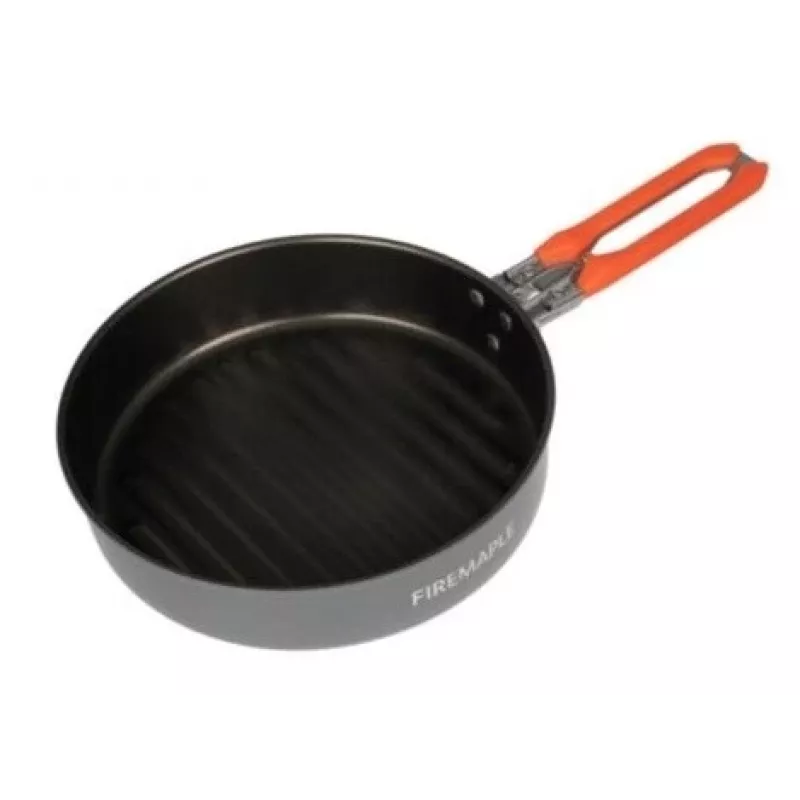 FIREMAPLE Camping Cookware Set 8 Pieces with Heat Exchanger, Hard-Anodized Aluminum, Foldable Handles, Mesh Carry Bag