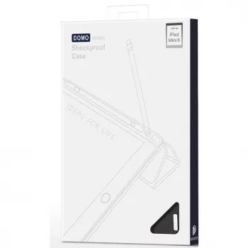 Dux Ducis Domo Sulankstomas Dėklas su Pieštuko Laikikliu, skirta iPad Mini 7/6, Juoda