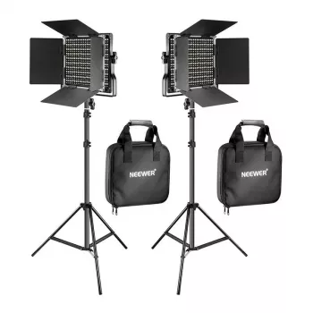 NEEWER 660 Bi-Color LED vaizdo šviesos rinkinys (2 lempos, 40W, 3200-5600K)