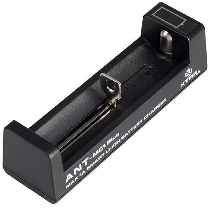 XTAR ANT MC1+ Micro USB Li-ion baterijų įkroviklis, skirtas 18650