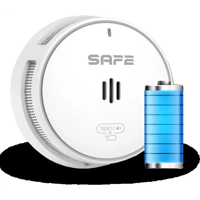 SAFE 10Y30-PRO Fotoelektrinis dūmų detektorius su 10 metų baterija, baltas