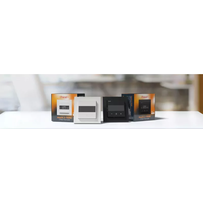 HEATIT Z-TRM6 Black Matt Z-Wave termostatas 3600W 16A 868.4 MHz