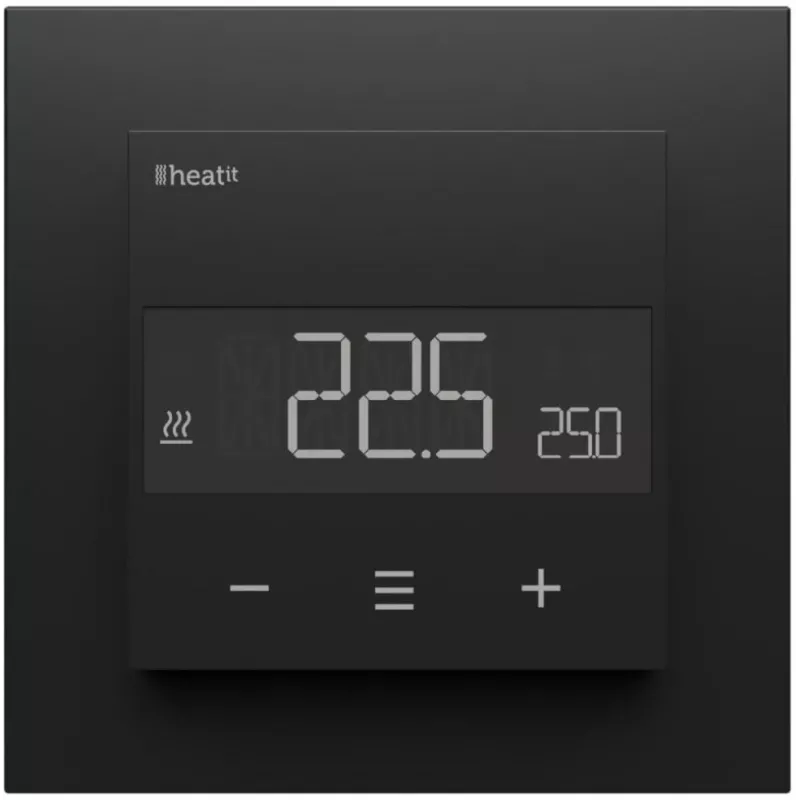 HEATIT Z-TRM6 Black Matt Z-Wave termostatas 3600W 16A 868.4 MHz
