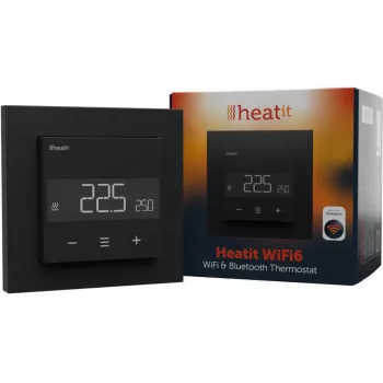 HEATIT WiFi6 Black Matt Wi-Fi Termostatas 3600W 16A
