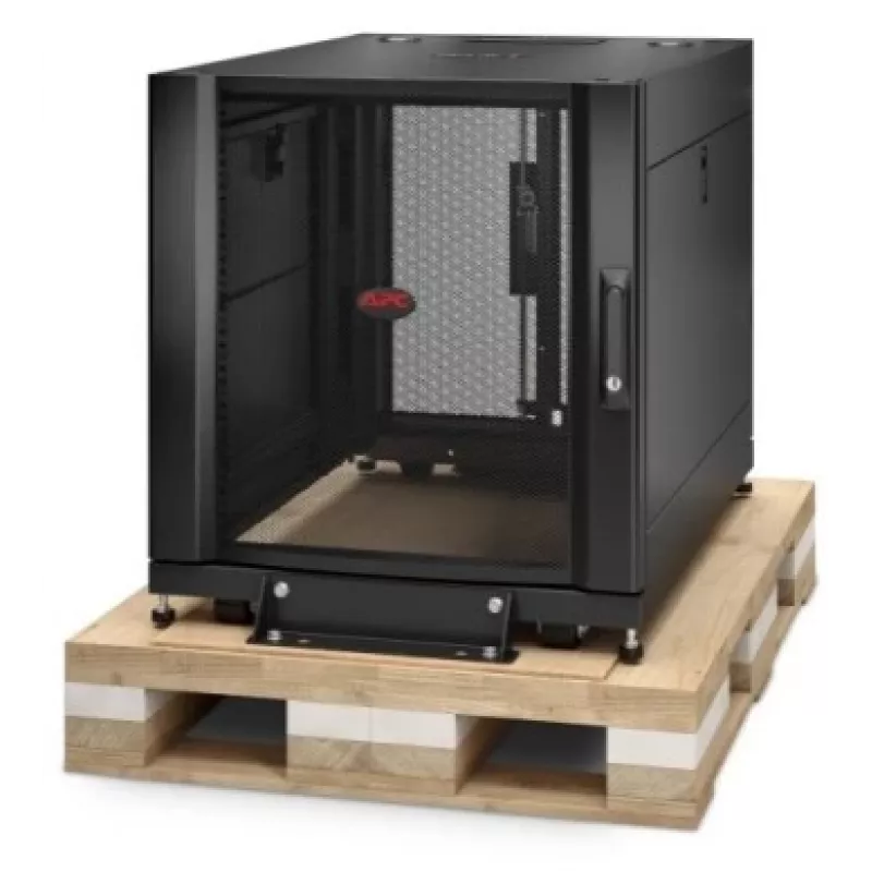 APC NetShelter SX 12U Server Rack Enclosure 600mm x 900mm su šoninėmis plokštėmis, juoda, smūgiams atspari pakuotė