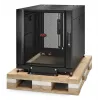 APC NetShelter SX 12U Server Rack Enclosure 600mm x 900mm su šoninėmis plokštėmis, juoda, smūgiams atspari pakuotė