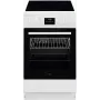 AEG CCB56491BW Laisvai pastatoma elektrinė viryklė su keramine kaitlente, 73L ventiliatoriaus orkaite ir 39L įprastine orkaite, balta