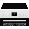 AEG CCB56491BW Laisvai pastatoma elektrinė viryklė su keramine kaitlente, 73L ventiliatoriaus orkaite ir 39L įprastine orkaite, balta