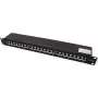 VALUE 19 colių pataisų skydas Cat6A/Class EA 24 prievadai ekranuotas juodas