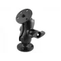 RAM MOUNTS Trumpa dviguba lizdinė rankena su 2x D dydžio 2,25 inch rutuliniais apvaliais pagrindais 3,68 inch