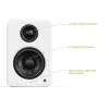 KANTO AUDIO YU2MW-CG Aktyvūs lentyniniai garsiakalbiai su USB DAC ir 3,5 mm AUX - Matinė balta (įsk. C ir G tipo maitinimo laidus)