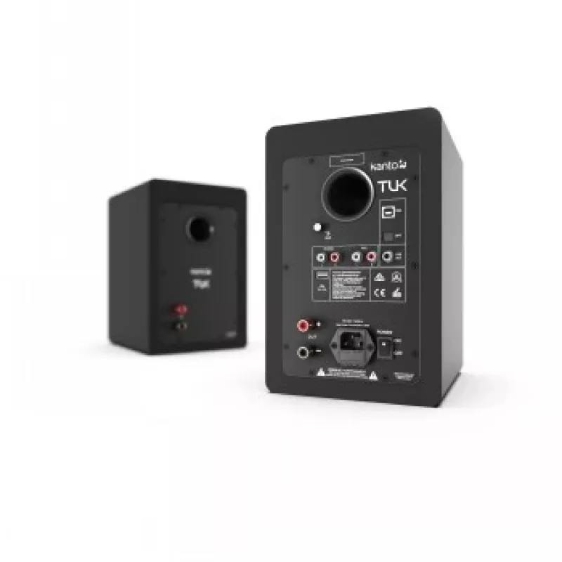 KANTO AUDIO TUKMB-FG Premium Powered Speaker su ausinių išėjimu, USB DAC, įmontuotu fono priešstiprintuvu, Bluetooth, matinė juoda (su F ir G tipo maitinimo laidais)
