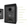 KANTO AUDIO TUKMB-FG Premium Powered Speaker su ausinių išėjimu, USB DAC, įmontuotu fono priešstiprintuvu, Bluetooth, matinė juoda (su F ir G tipo maitinimo laidais)