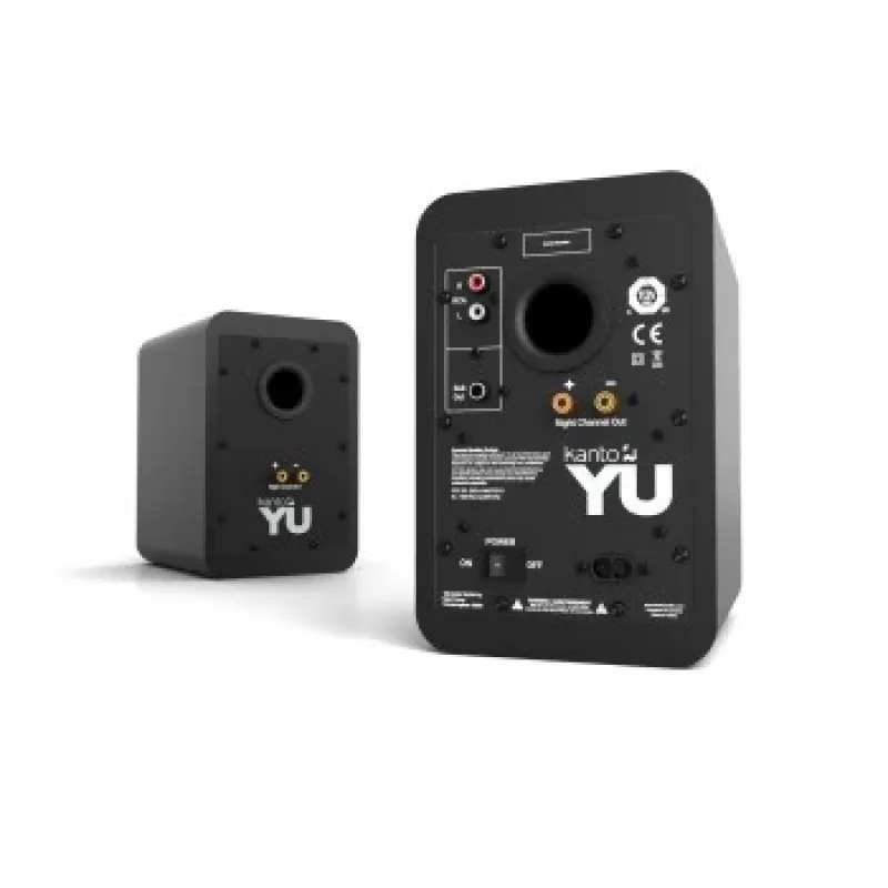 KANTO AUDIO YU-CG Aktyvūs lentyniniai garsiakalbiai su Bluetooth ir RCA įėjimu - juoda vinilo danga (įsk. C ir G tipo maitinimo laidus)
